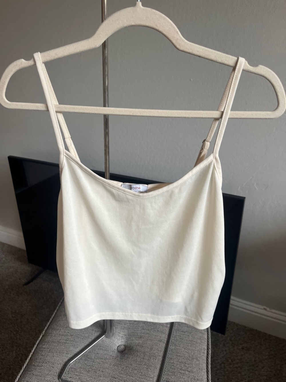 Soft Cream Adjustable-Strap Camisole